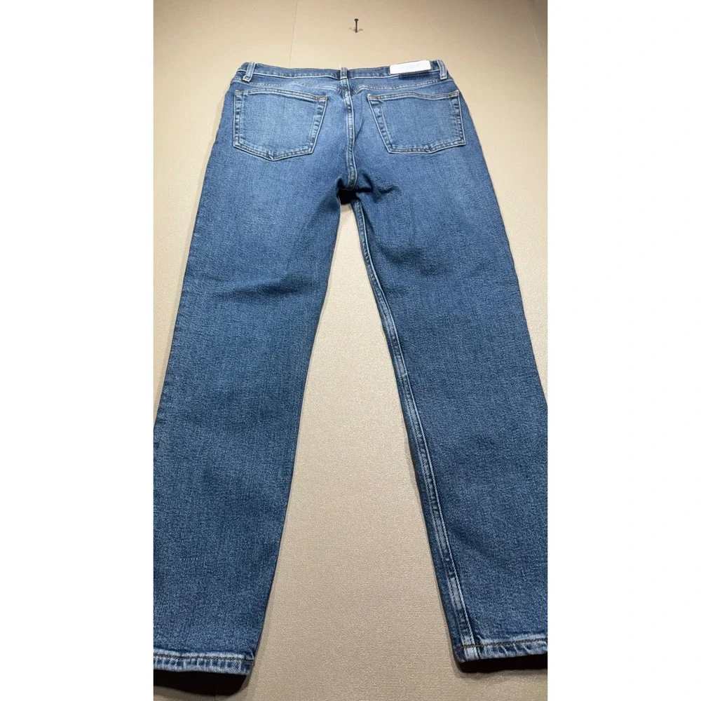 RE/DONE High Rise Straight‎ Leg Jeans Medium Wash Blue Size 29